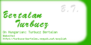 bertalan turbucz business card